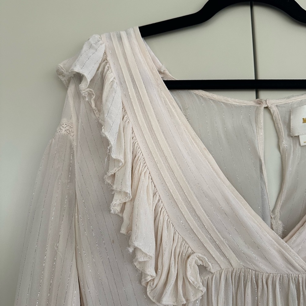 Maeve Cream Ruffled Blouse - Picture 5 of 6